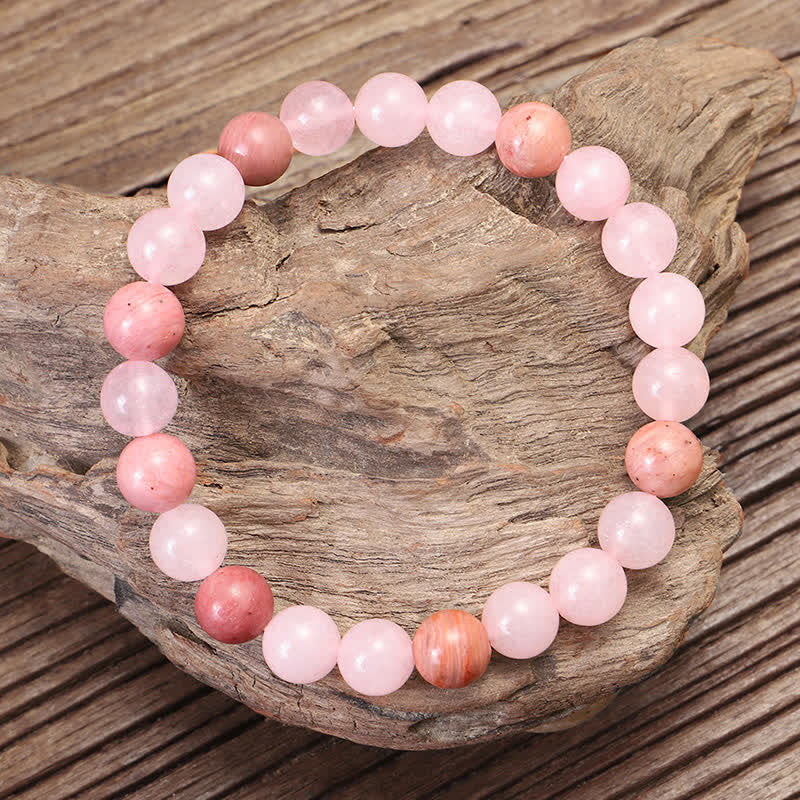 8mm Rose Quartz Love Bracelet for Self-Acceptance - Image 5