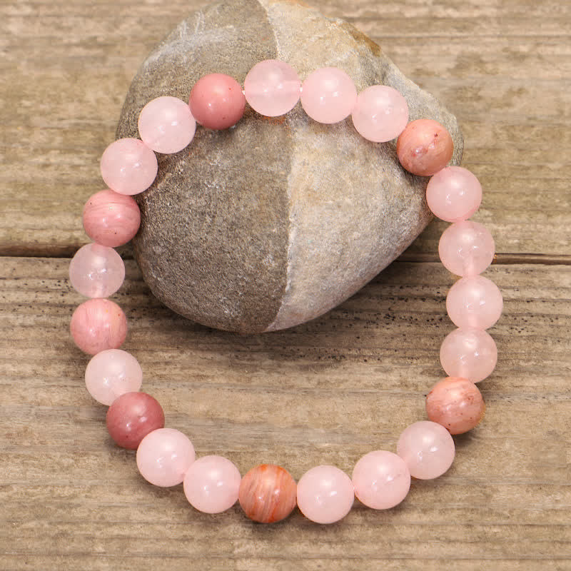 8mm Rose Quartz Love Bracelet for Self-Acceptance - Image 6