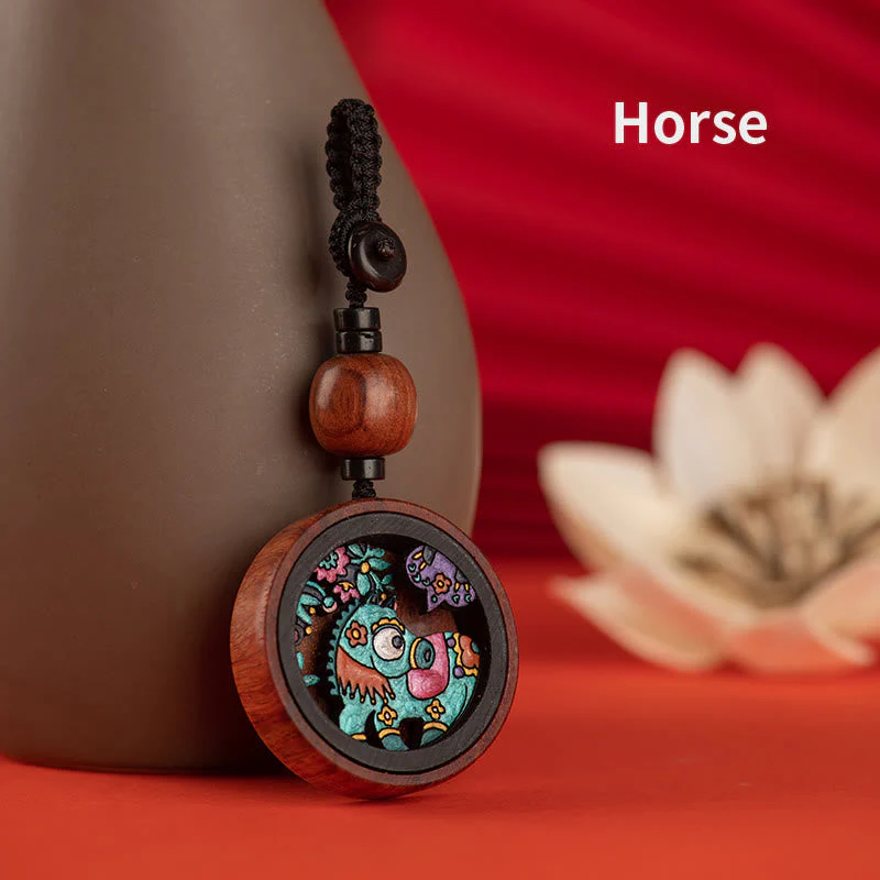 Rosewood Dragon Zodiac Key Chain for Calm & Protection - Image 11