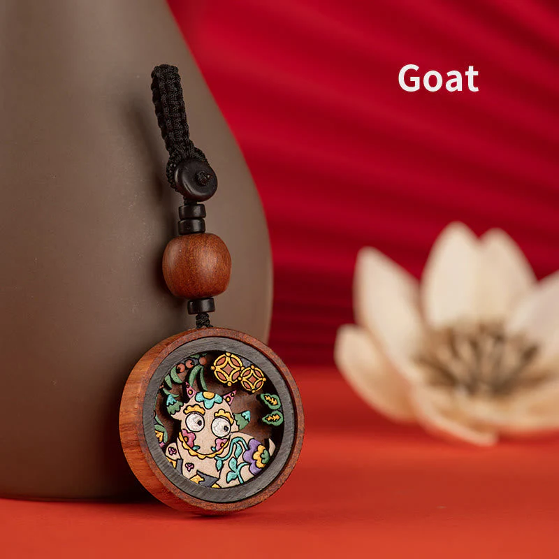 Rosewood Dragon Zodiac Key Chain for Calm & Protection - Image 12