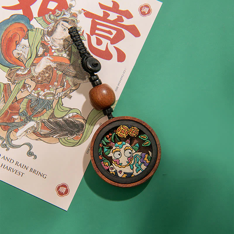 Rosewood Dragon Zodiac Key Chain for Calm & Protection - Image 13