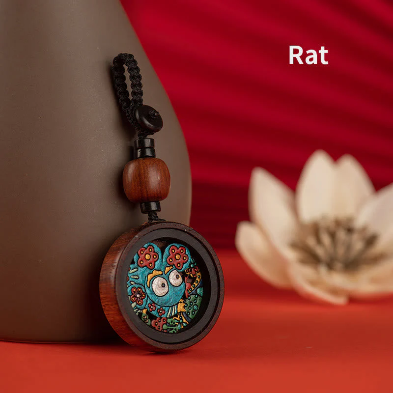 Rosewood Dragon Zodiac Key Chain for Calm & Protection - Image 5