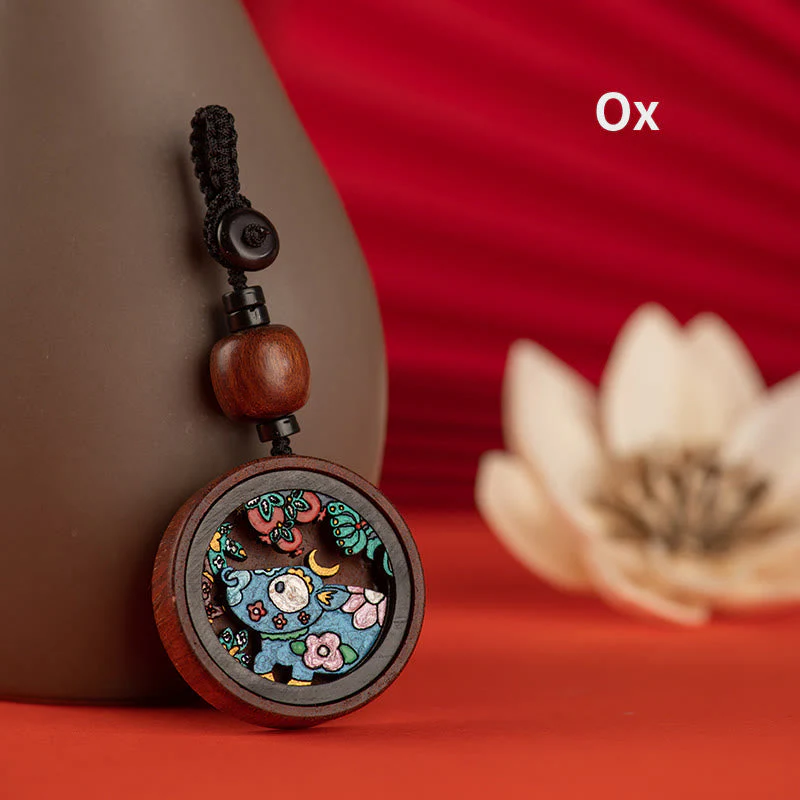 Rosewood Dragon Zodiac Key Chain for Calm & Protection - Image 6