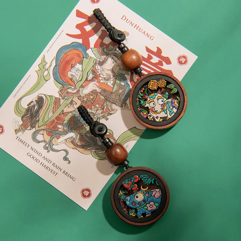 Rosewood Dragon Zodiac Key Chain for Calm & Protection - Image 7