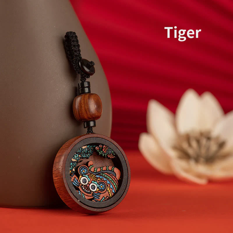 Rosewood Dragon Zodiac Key Chain for Calm & Protection - Image 8