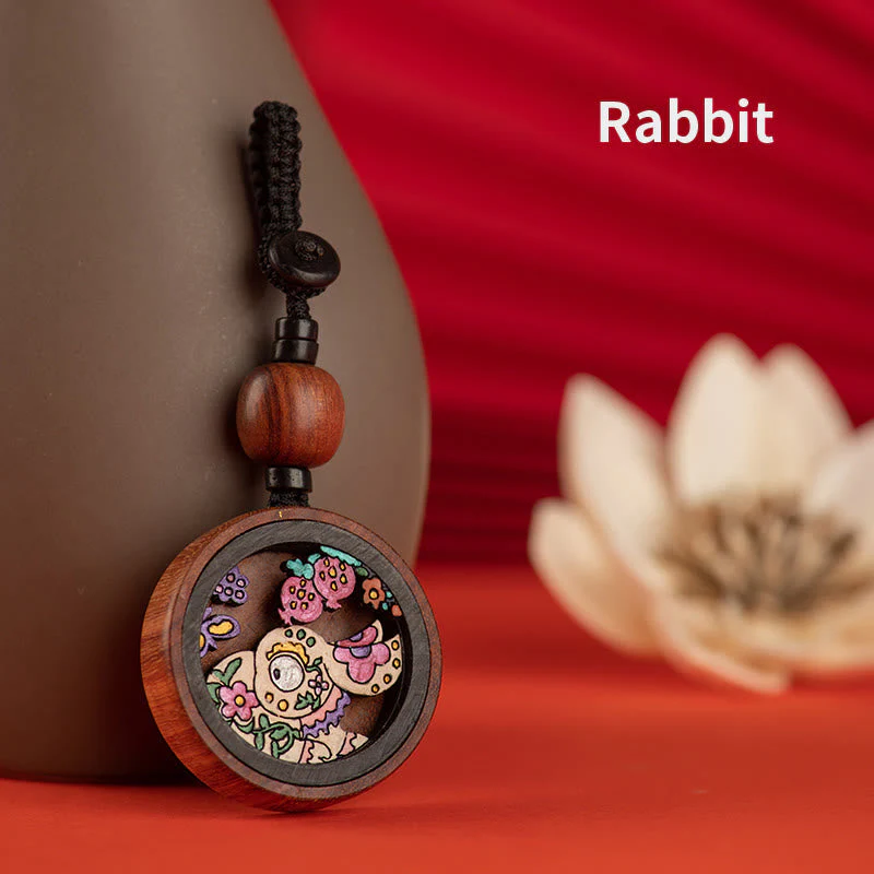 Rosewood Dragon Zodiac Key Chain for Calm & Protection - Image 9