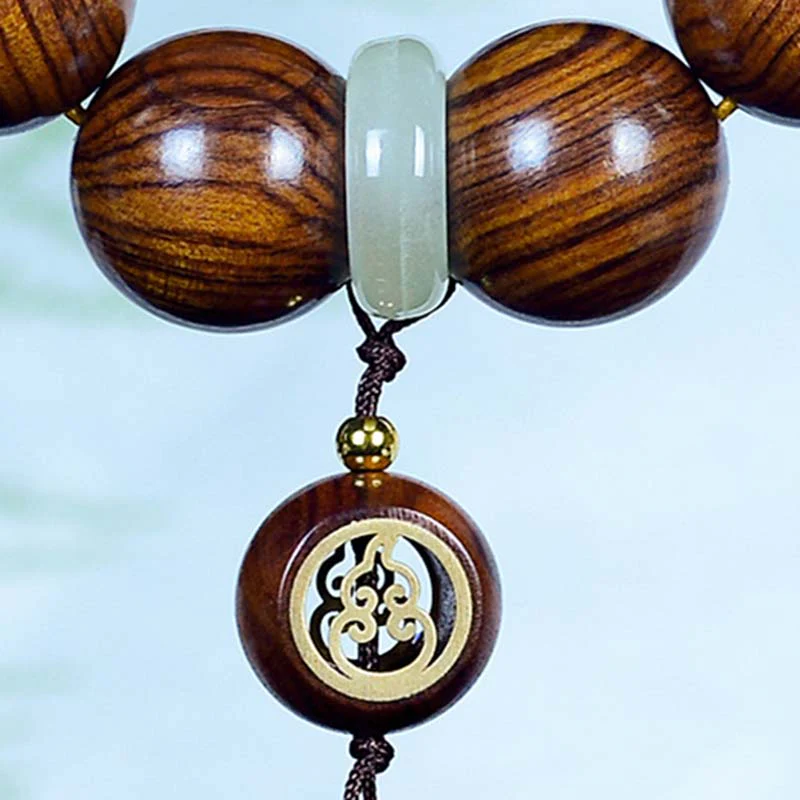Rosewood Gourd Charm Spiritual Bracelet for Calm Protection - Image 6