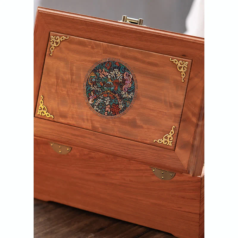 Handmade Rosewood Jewelry Storage Box 25.5cm Large Lockable - Image 15