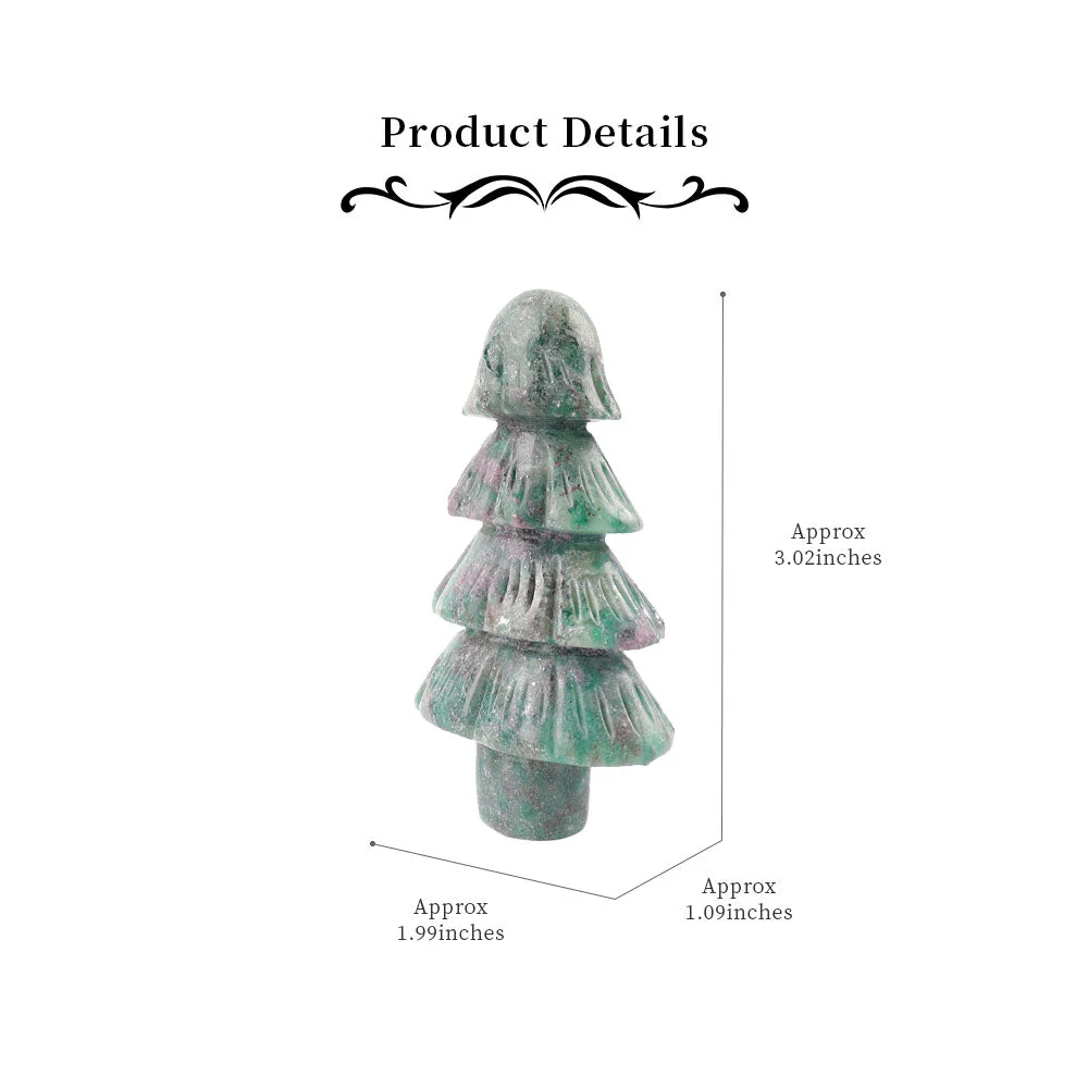 3 inch Ruby in Kyanite Crystal Tree Sculpture Decor - Image 6