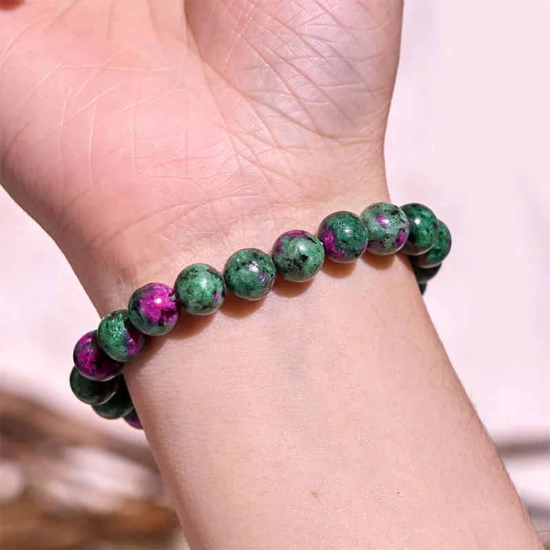 8mm Ruby Zoisite Spiritual Connection Bracelet - Image 3