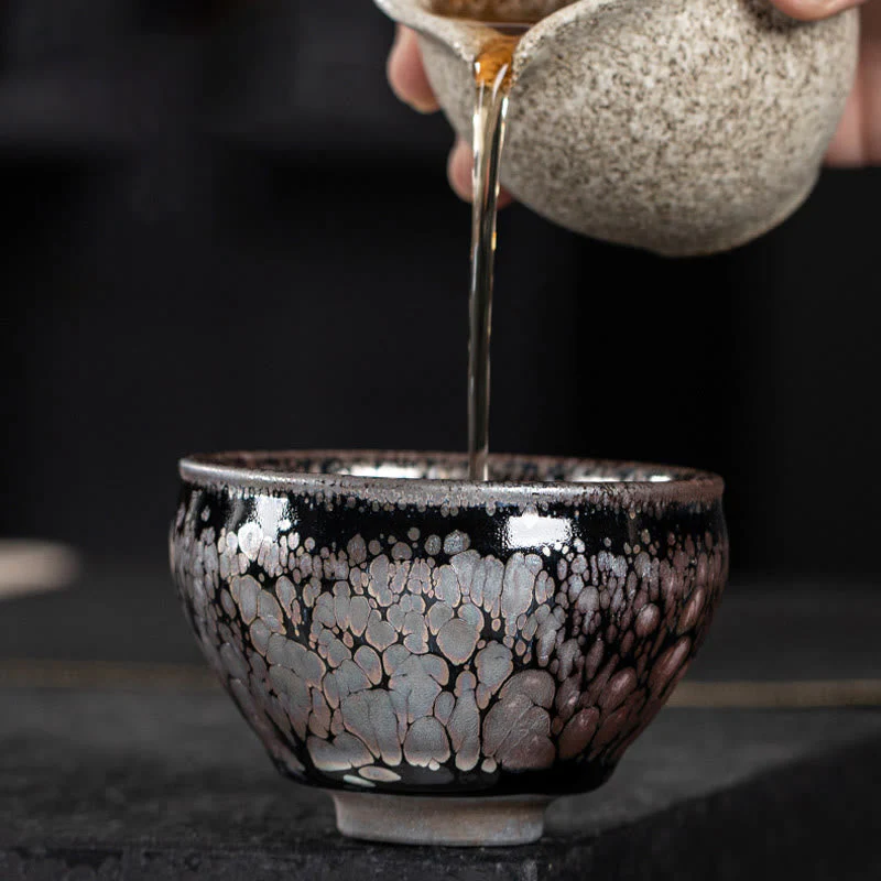 Sakura Jianzhan Ceramic Tea Cup 140ml Cherry Blossom Design - Image 10