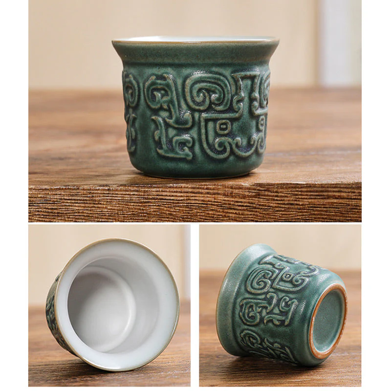 Sanxingdui Ceramic Chinese Tea Cup Set | Kung Fu Tea Gift - Image 12