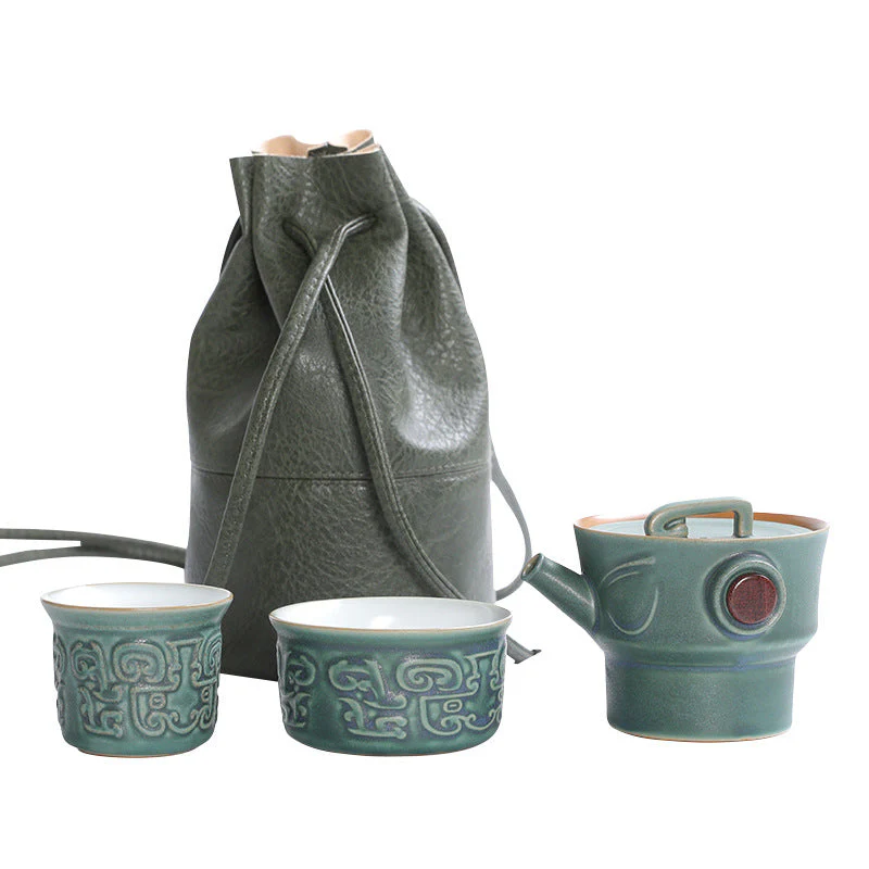 Sanxingdui Ceramic Chinese Tea Cup Set | Kung Fu Tea Gift - Image 24