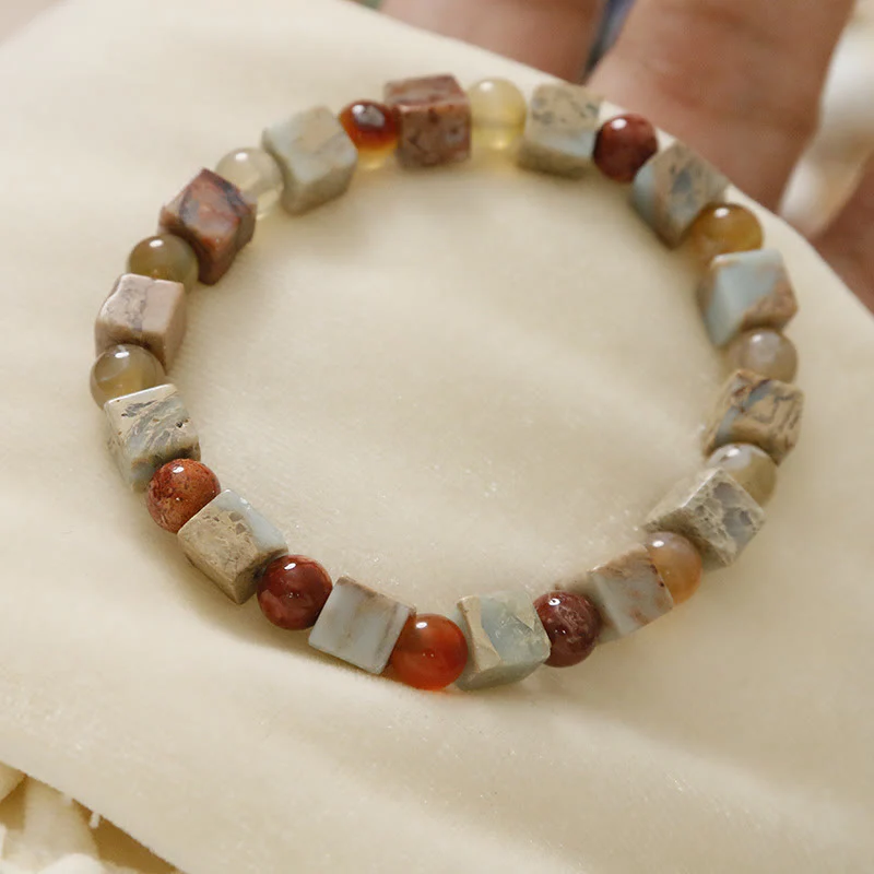 Sea Sediment Jasper Agate Protection Bracelet Unisex - Image 10
