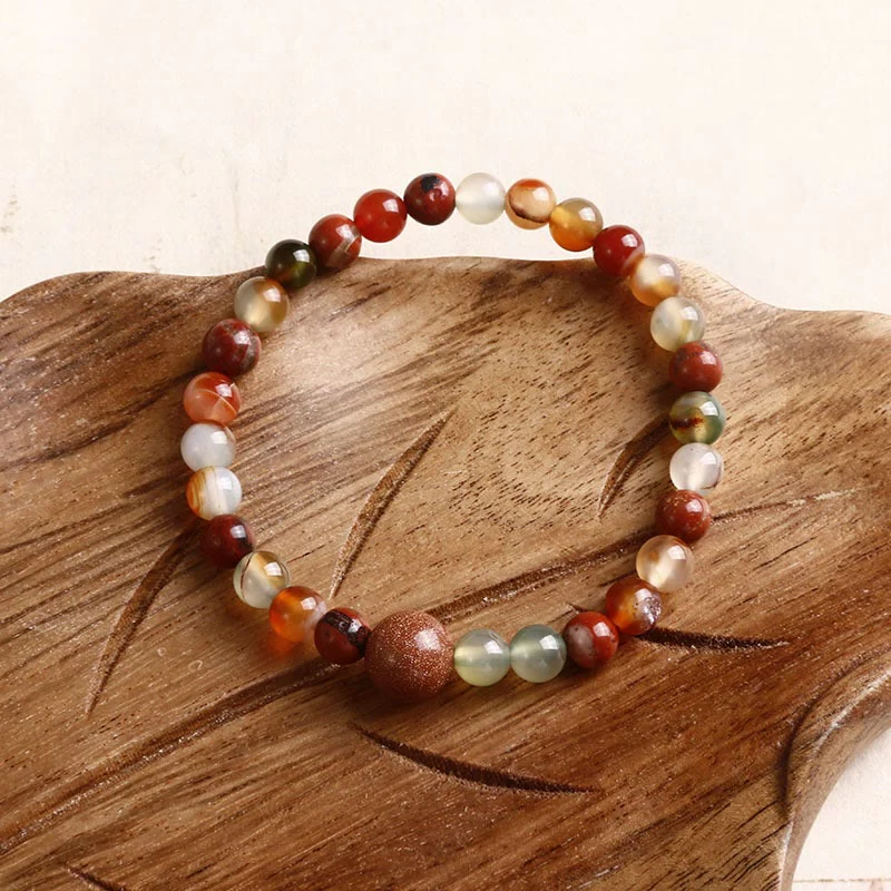 Sea Sediment Jasper Agate Protection Bracelet Unisex - Image 4