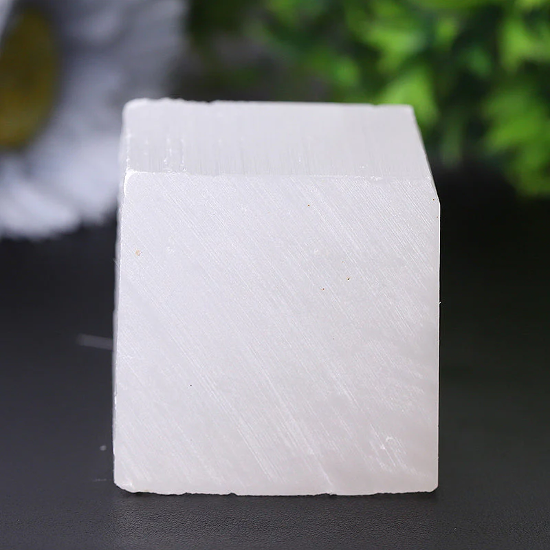2-Inch Selenite Crystal Cube for Meditation & Healing - Image 3