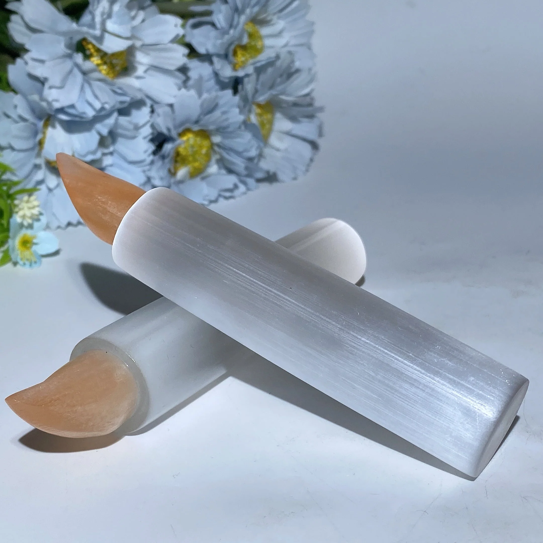 5.1 inch Selenite Candle Crystal Carving for Healing - Image 2