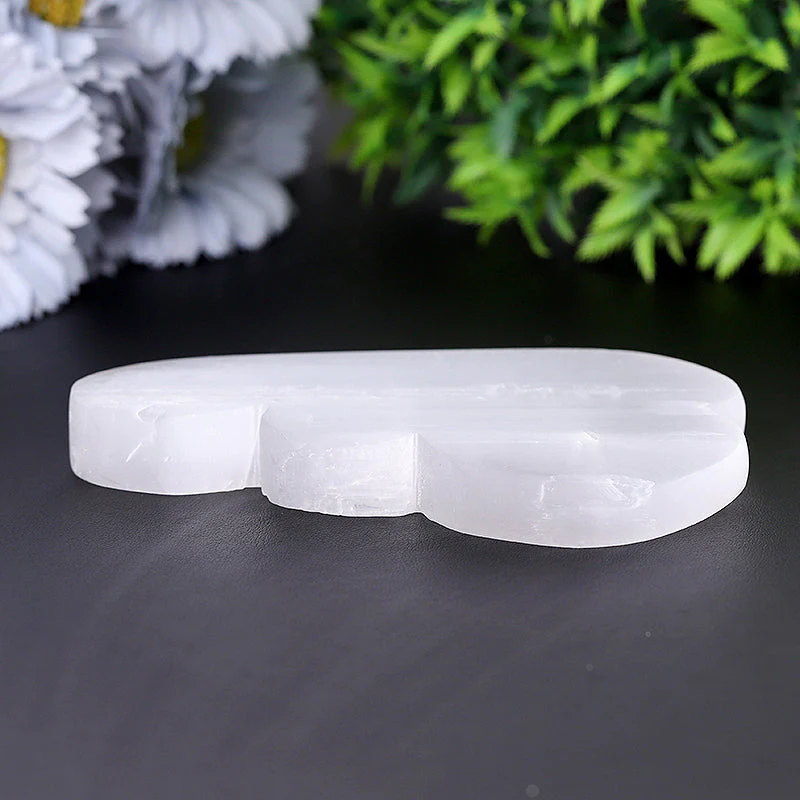 5 inch Selenite Cloud Carving for Meditation & Healing - Image 4