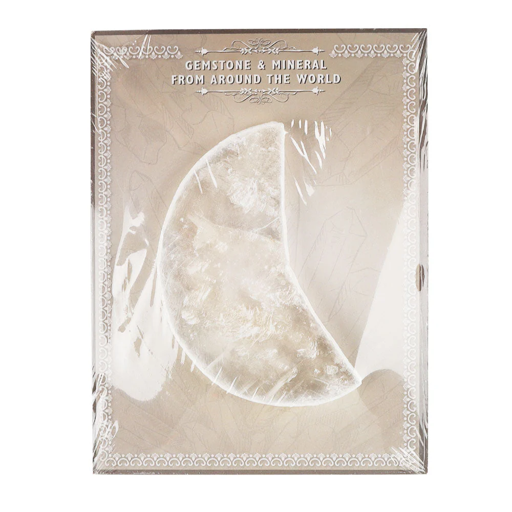 5-Inch Selenite Moon Shape Crystal Slab for Healing