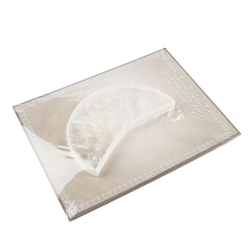 5-Inch Selenite Moon Shape Crystal Slab for Healing - Image 2