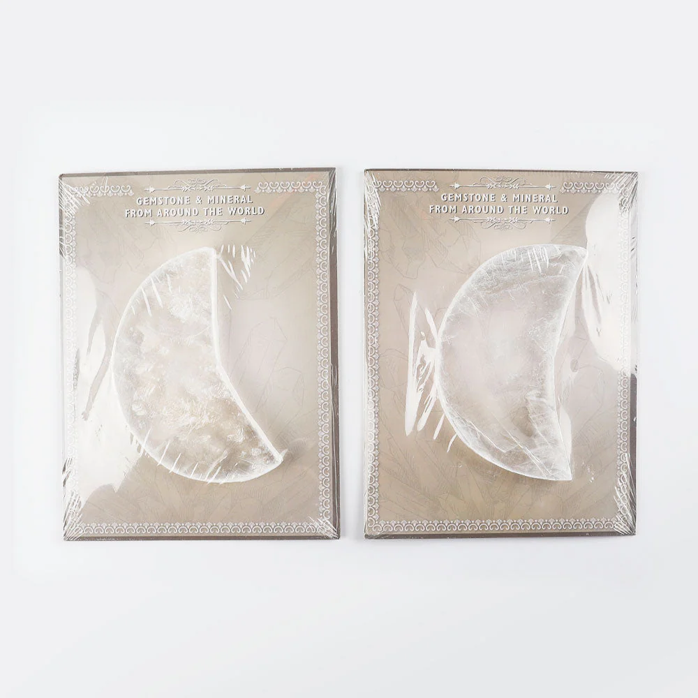 5-Inch Selenite Moon Shape Crystal Slab for Healing - Image 4