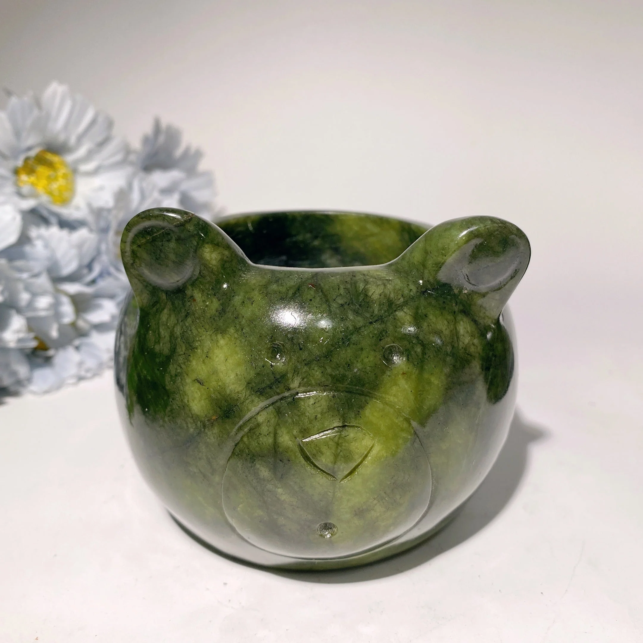 3.8 inch Serpentine Crystal Bear Figurine for Healing - Image 2
