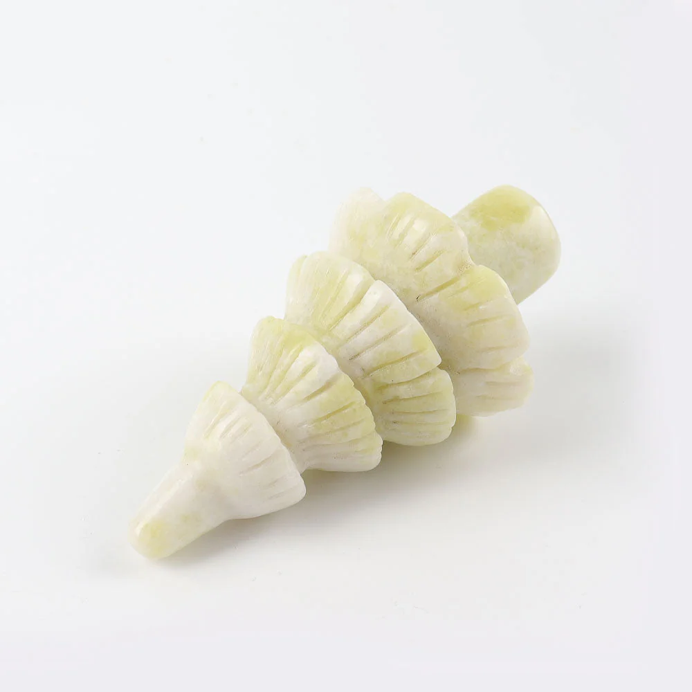 4-Inch Serpentine Jade Crystal Figurine Tree Carving - Image 2