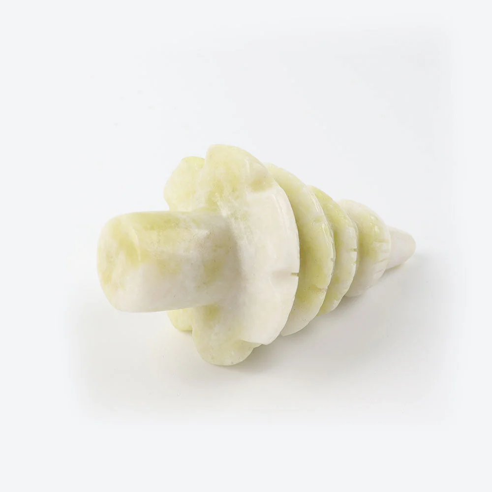 4-Inch Serpentine Jade Crystal Figurine Tree Carving - Image 3