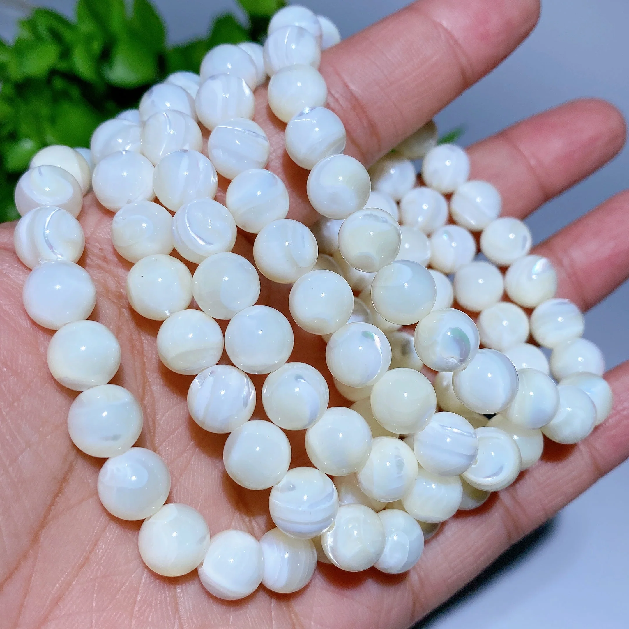 8mm Shell Stone Spiritual Bracelet for Healing & Protection - Image 4
