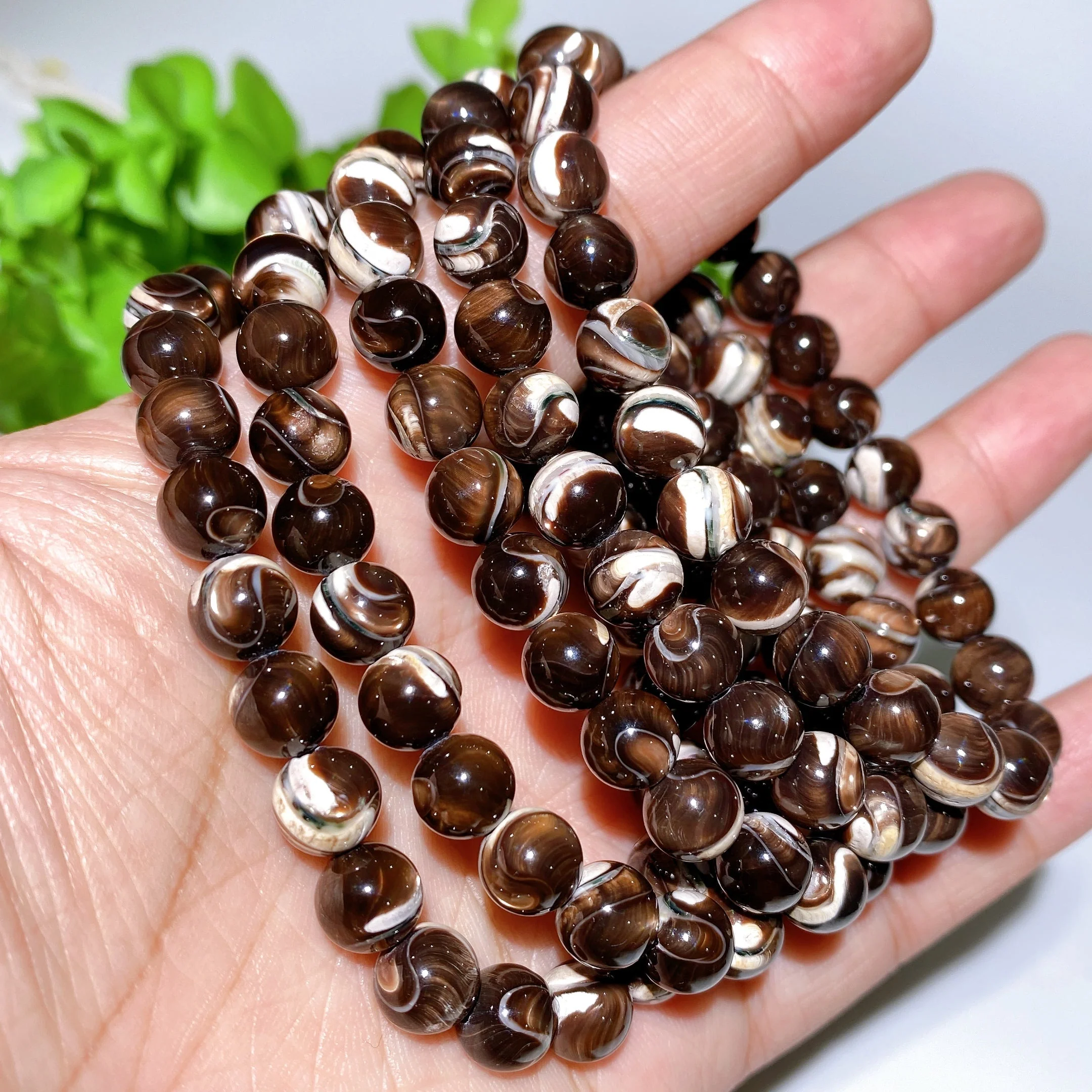 8mm Shell Stone Spiritual Bracelet for Healing & Protection - Image 5
