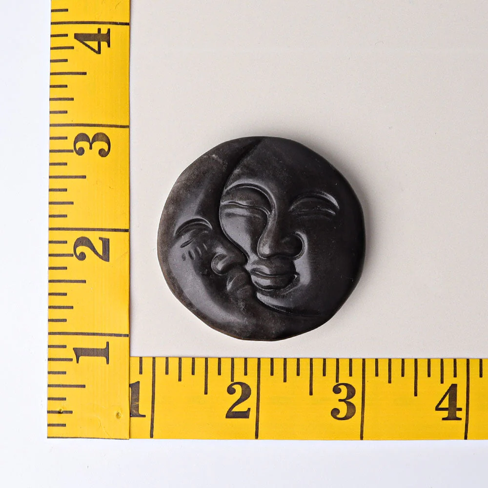 1.8-inch Silver Obsidian Sun Moon Crystal Figurine - Image 5
