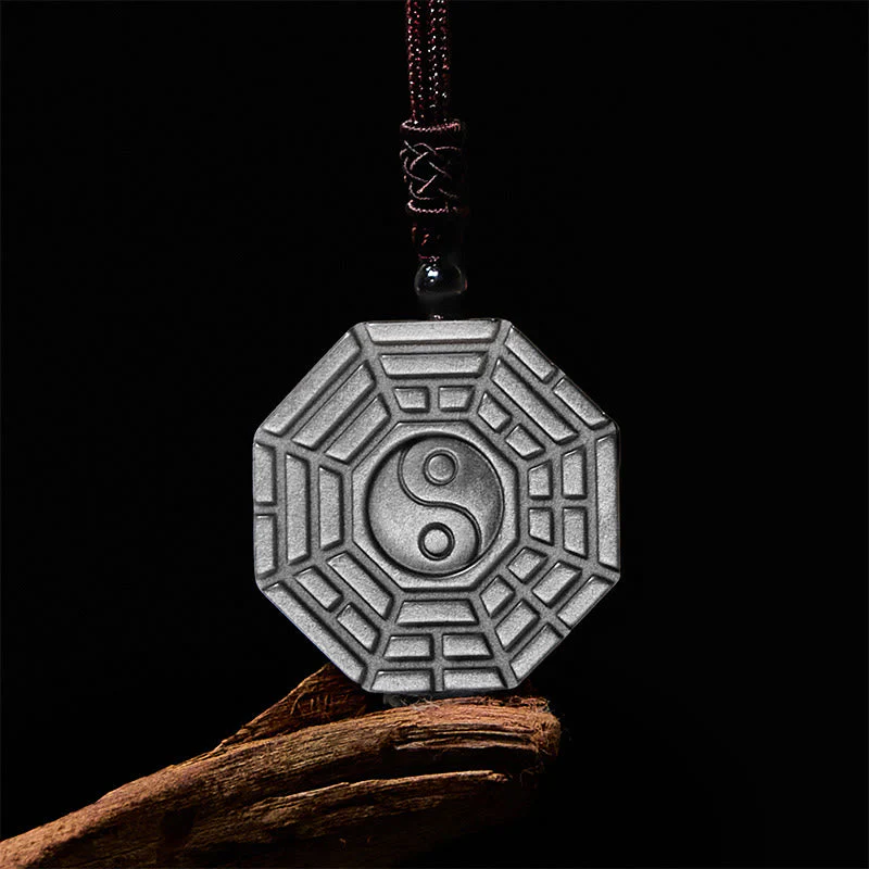 Silver Sheen Obsidian Yin Yang Necklace for Protection & Harmony - Image 12
