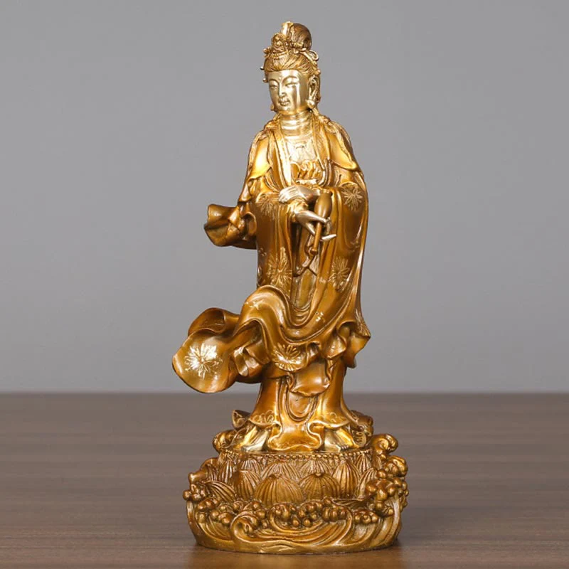 Small Copper Avalokitesvara Statue | Harmony Decor 11cm - Image 11