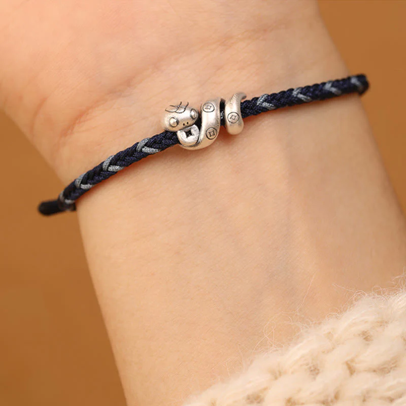 Sterling Silver Snake Protection Bracelet - Image 11