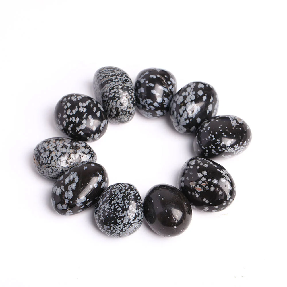 0.5kg Snowflake Obsidian Tumbled Stones for Healing - Image 2