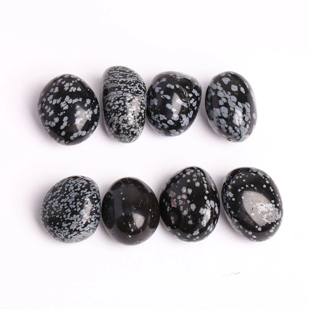 0.5kg Snowflake Obsidian Tumbled Stones for Healing - Image 3