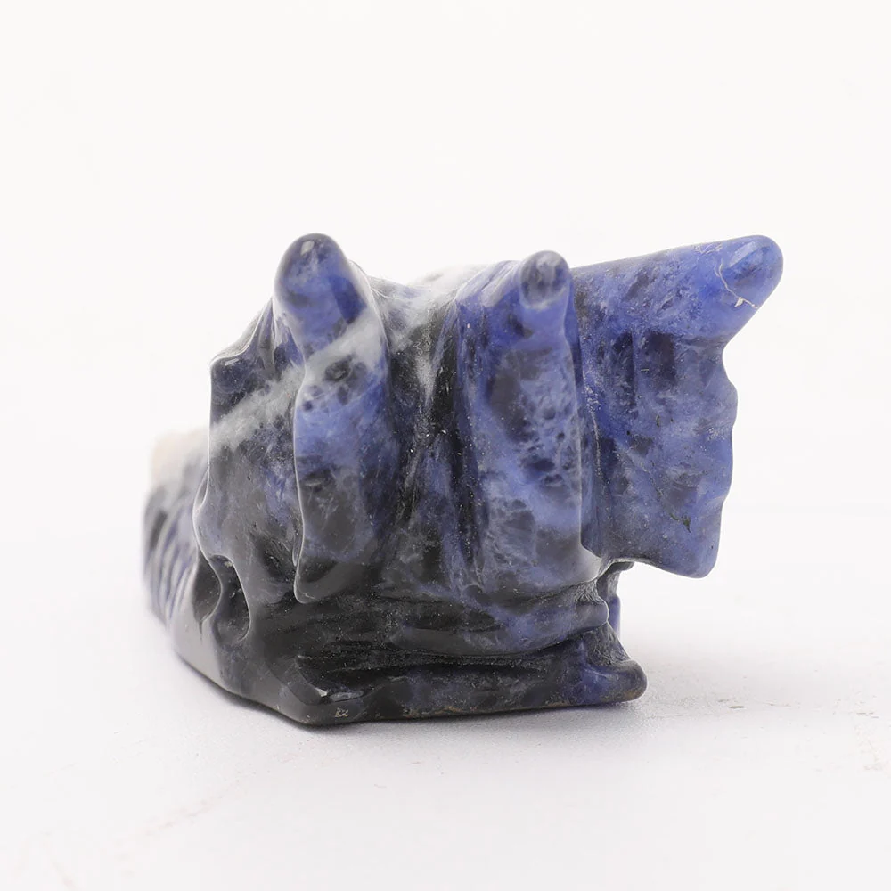 2.5 inch Sodalite Dragon Head Crystal Carving for Spiritual Healing - Image 4
