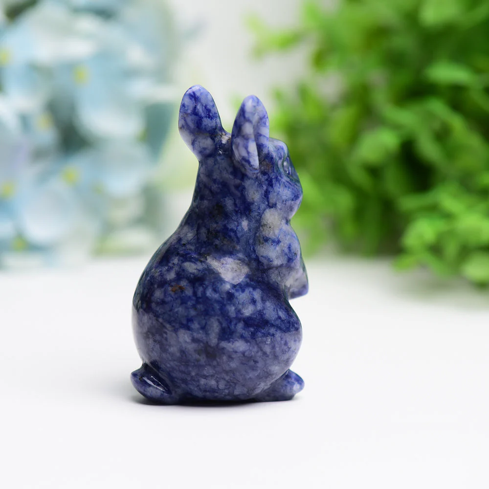 3.0 Inch Sodalite Crystal Rabbit Figurine for Prosperity - Image 4
