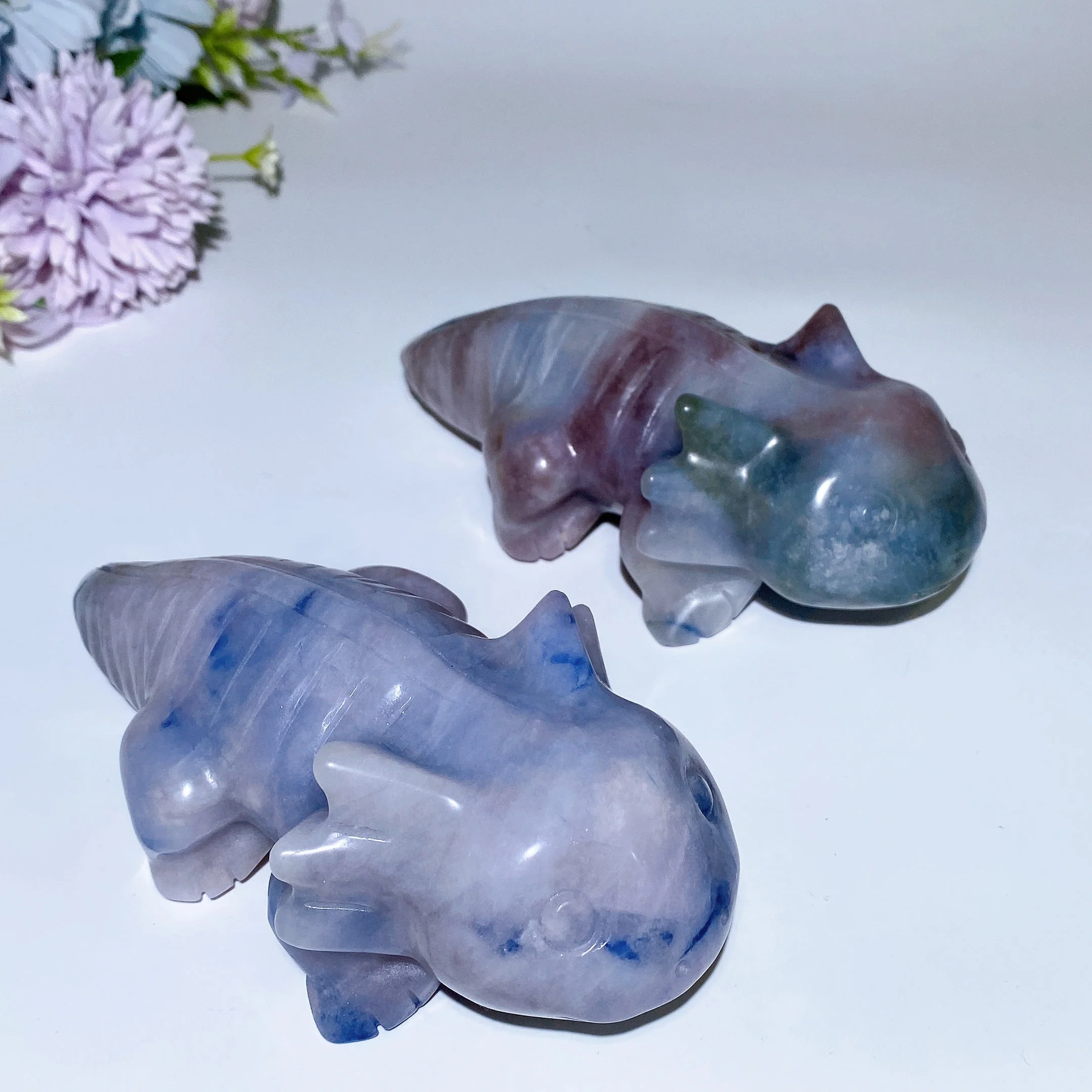 5.8 inch UV Reactive Sodalite Salamander Crystal Figurine - Image 3