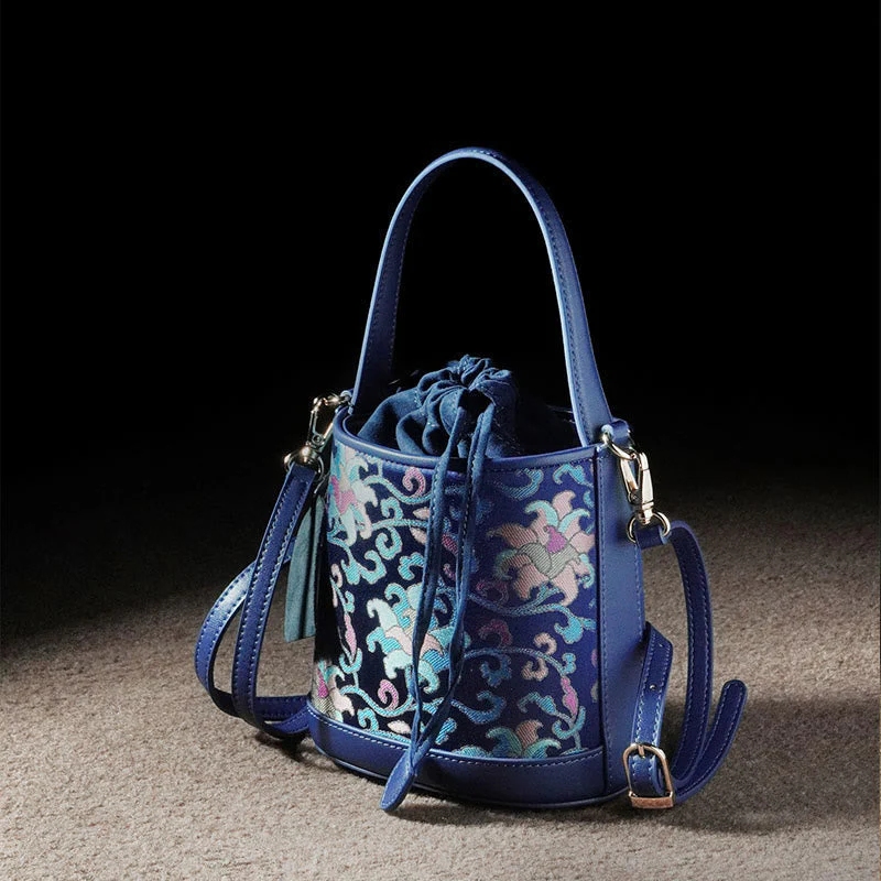 Song Brocade Spiritual Accessories | Retro Lotus Crossbody Bag - Image 4