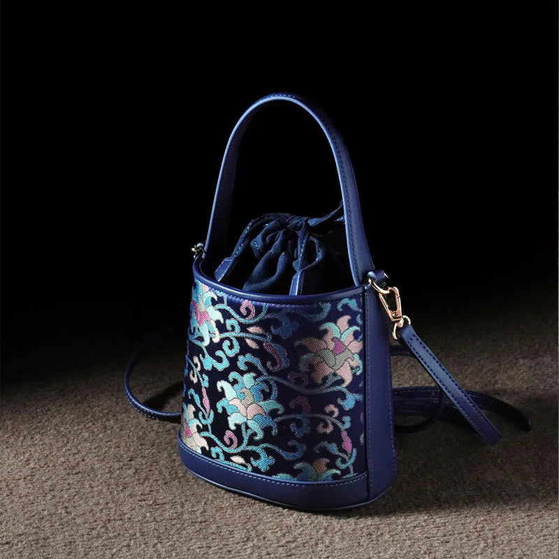 Song Brocade Spiritual Accessories | Retro Lotus Crossbody Bag - Image 9