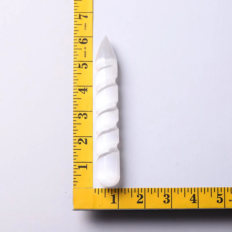 6 Inch Selenite Crystal Wand - Peace and Clarity - Image 6