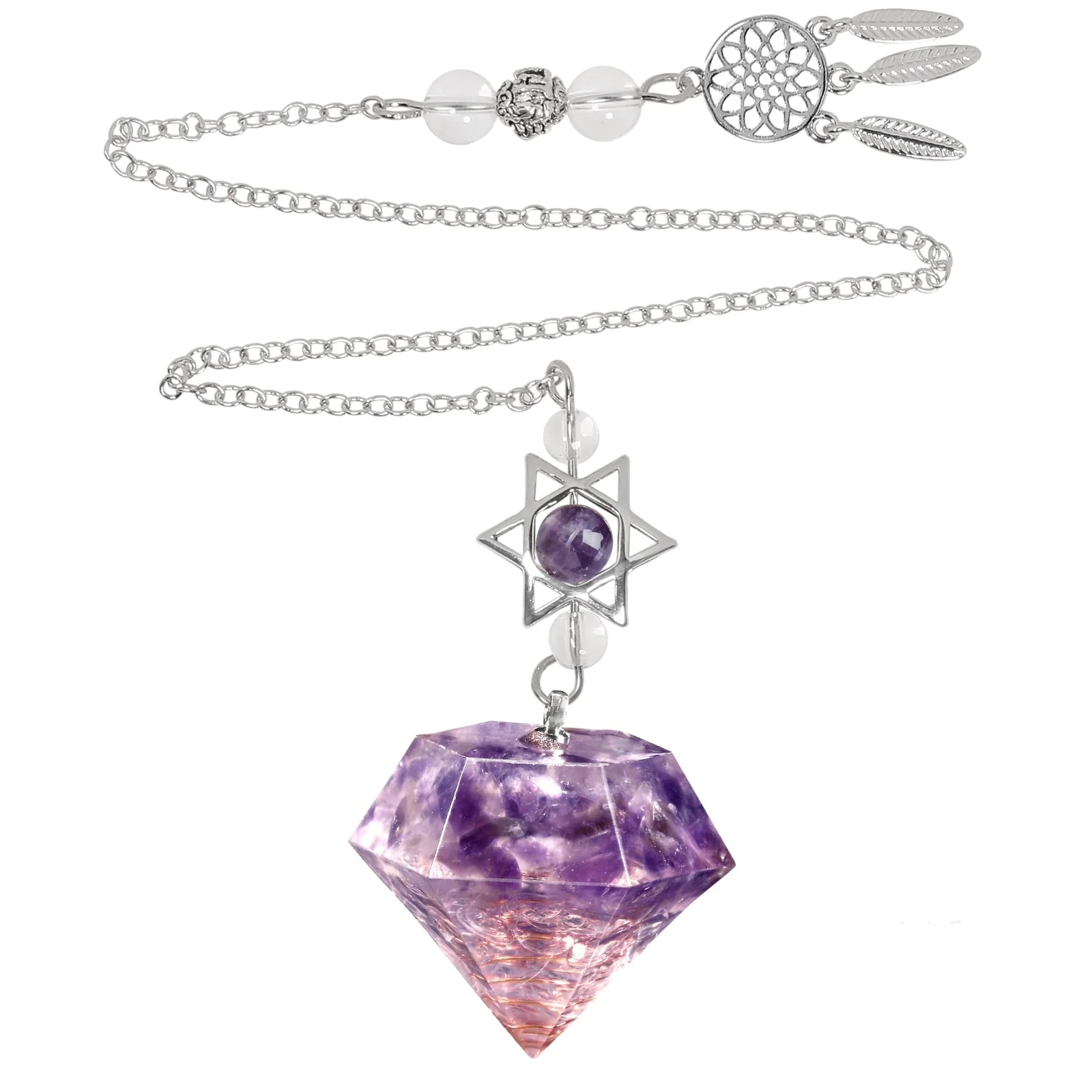 Amethyst Star of David Crystal Pendulum - Image 2