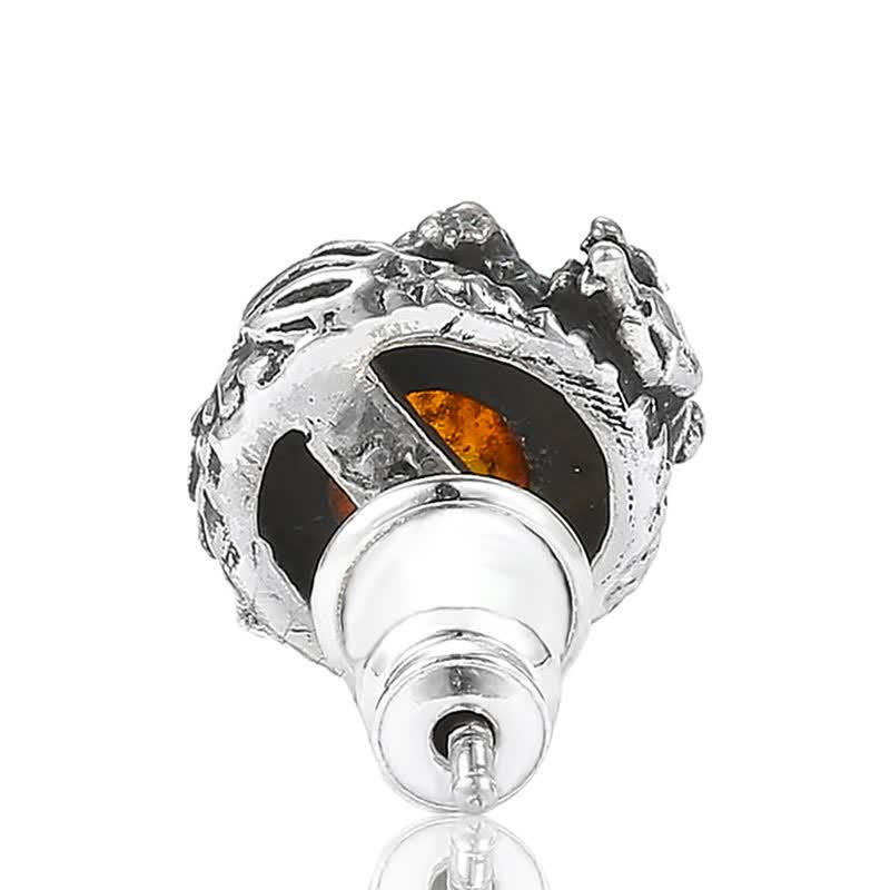 Sterling Silver Amber Dragon Success Stud Earring - Image 11