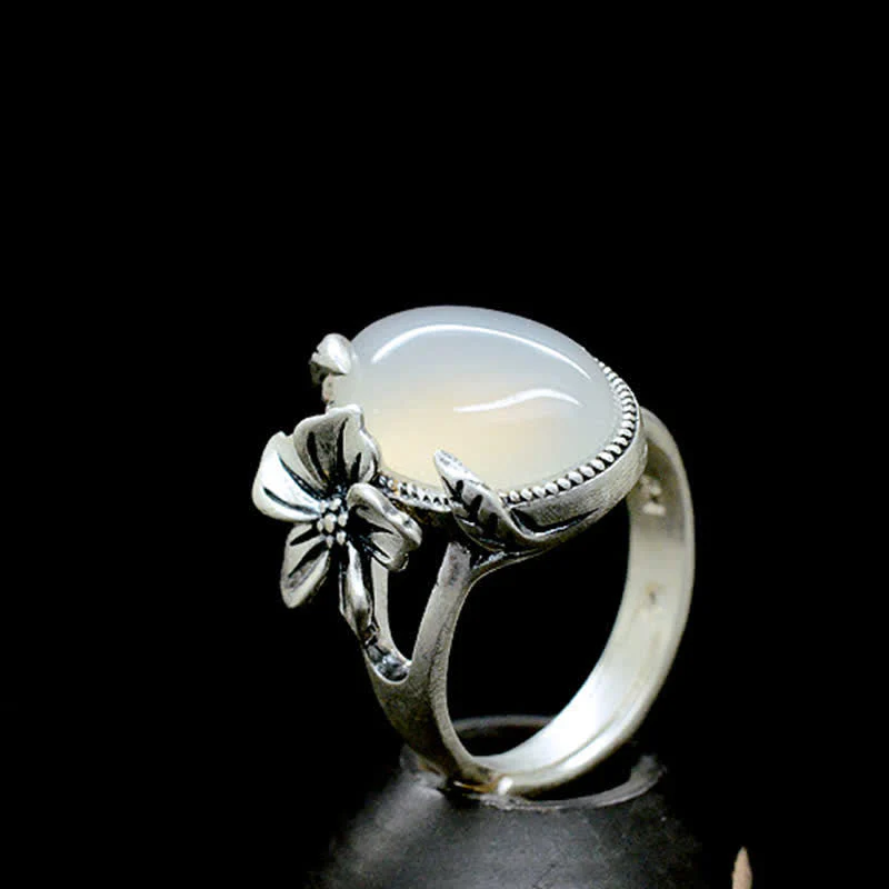 990 Sterling Silver Chalcedony Plum Positive Harmony Ring - Image 13