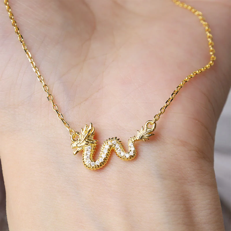 925 Sterling Silver Dragon Necklace for Luck & Protection - Image 2