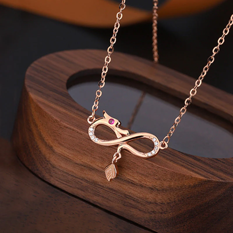 999 Sterling Silver Dragon Necklace with Endless Knot Charm - Image 10