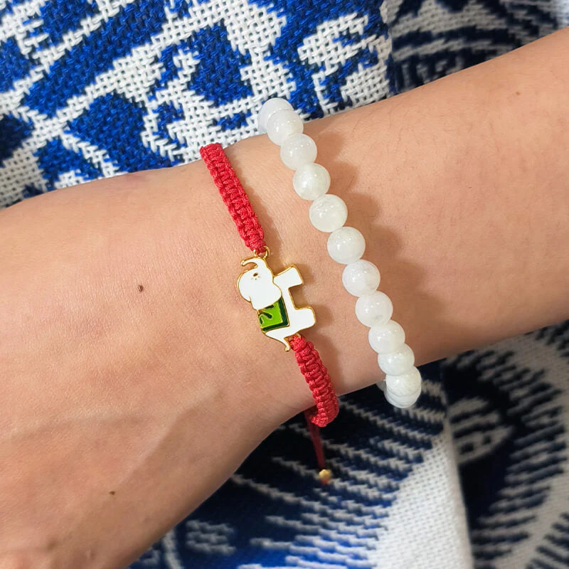 Sterling Silver Red String Elephant Bracelet for Luck & Protection - Image 5