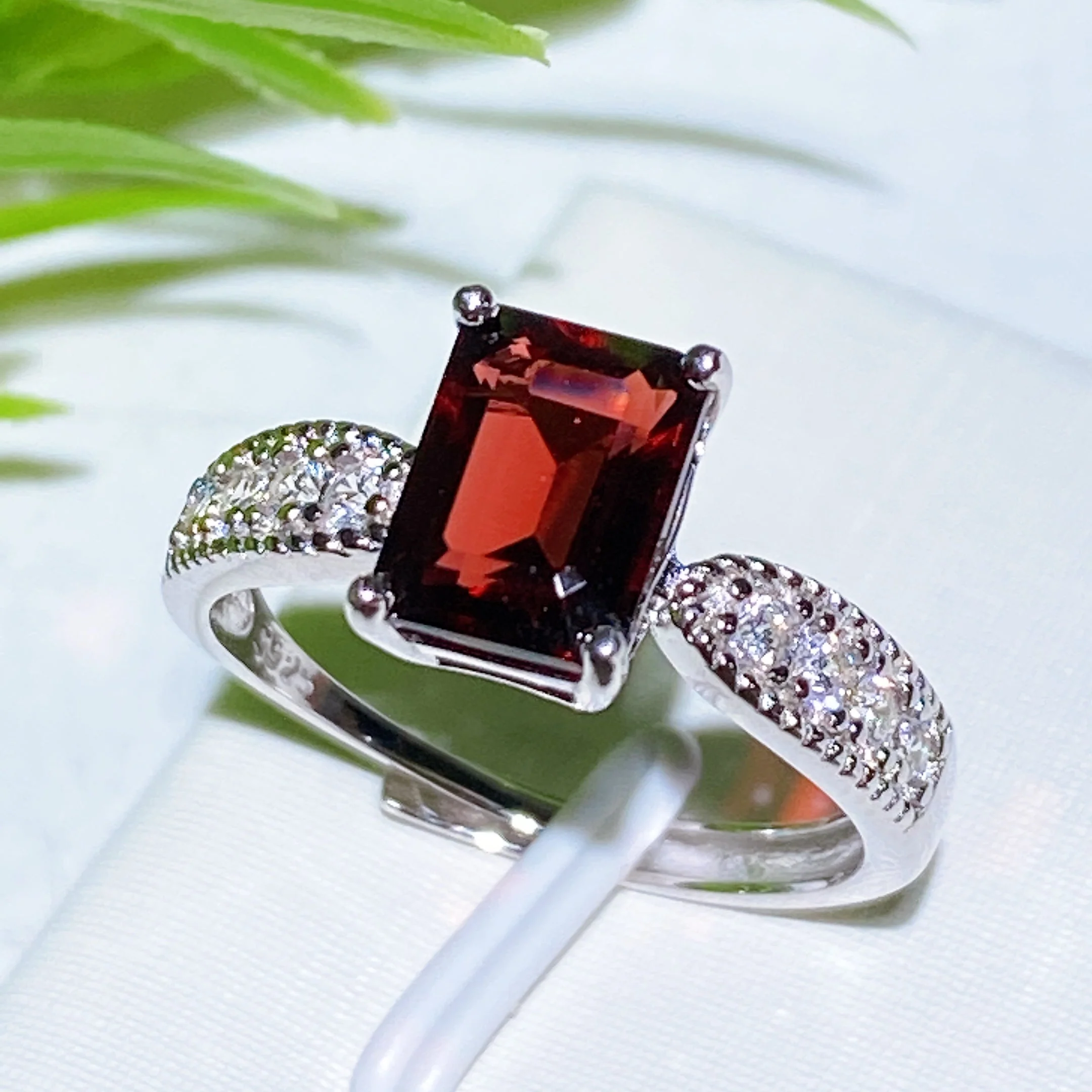 Sterling Silver Garnet Ring | Handcrafted Healing Jewelry - Image 2