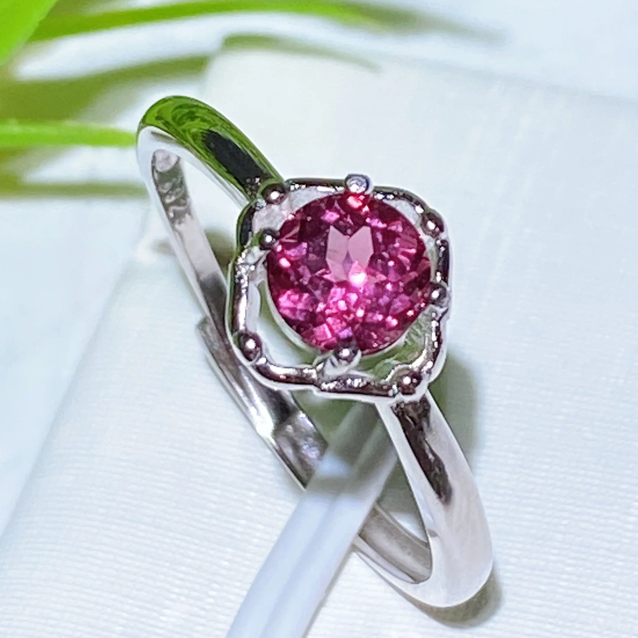 Sterling Silver Garnet Ring | Handcrafted Healing Jewelry - Image 3
